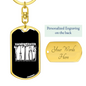 Handwerker Swivel Keychain Woodworker Dog Tag Stainless Steel or 18k Gold-Express Your Love Gifts