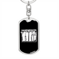 Handwerker Swivel Keychain Woodworker Dog Tag Stainless Steel or 18k Gold-Express Your Love Gifts