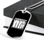 Handwerker Woodworker Dog Tag Stainless Steel or 18k Gold W 24"-Express Your Love Gifts
