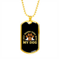 Hang Out With Dog Paw Necklace Stainless Steel or 18k Gold Dog Tag 24" Chain-Express Your Love Gifts