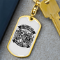 Happiness And Peace In God Keychain Stainless Steel or 18k Gold Dog Tag Keyring-Express Your Love Gifts