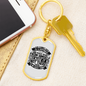 Happiness And Peace In God Keychain Stainless Steel or 18k Gold Dog Tag Keyring-Express Your Love Gifts