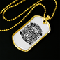 Happiness And Peace In God Necklace Stainless Steel or 18k Gold Dog Tag 24" Chain-Express Your Love Gifts