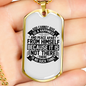 Happiness And Peace In God Necklace Stainless Steel or 18k Gold Dog Tag 24" Chain-Express Your Love Gifts