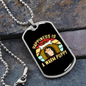 Happiness is a Puppy Necklace Stainless Steel or 18k Gold Dog Tag 24" Chain-Express Your Love Gifts