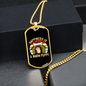 Happiness is a Puppy Necklace Stainless Steel or 18k Gold Dog Tag 24" Chain-Express Your Love Gifts