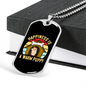 Happiness is a Puppy Necklace Stainless Steel or 18k Gold Dog Tag 24" Chain-Express Your Love Gifts