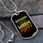 Happiness is a warm puppy-31 Necklace Stainless Steel or 18k Gold Dog Tag 24" Chain-Express Your Love Gifts