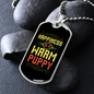Happiness is a warm puppy-31 Necklace Stainless Steel or 18k Gold Dog Tag 24" Chain-Express Your Love Gifts