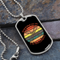 Happiness is a Warm Puppy Barn Wheel Necklace Stainless Steel or 18k Gold Dog Tag 24" Chain-Express Your Love Gifts