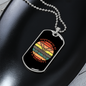 Happiness is a Warm Puppy Barn Wheel Necklace Stainless Steel or 18k Gold Dog Tag 24" Chain-Express Your Love Gifts