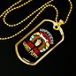 Happiness is a Warm Puppy Bone Necklace Stainless Steel or 18k Gold Dog Tag 24" Chain-Express Your Love Gifts