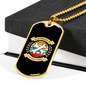Happiness is a Warm Puppy Bones Necklace Stainless Steel or 18k Gold Dog Tag 24" Chain-Express Your Love Gifts
