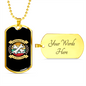 Happiness is a Warm Puppy Bones Necklace Stainless Steel or 18k Gold Dog Tag 24" Chain-Express Your Love Gifts