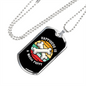 Happiness is a Warm Puppy Bones White Necklace Stainless Steel or 18k Gold Dog Tag 24" Chain-Express Your Love Gifts