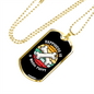 Happiness is a Warm Puppy Bones White Necklace Stainless Steel or 18k Gold Dog Tag 24" Chain-Express Your Love Gifts