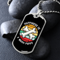 Happiness is a Warm Puppy Bones White Necklace Stainless Steel or 18k Gold Dog Tag 24" Chain-Express Your Love Gifts
