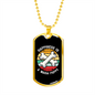 Happiness is a Warm Puppy Bones White Necklace Stainless Steel or 18k Gold Dog Tag 24" Chain-Express Your Love Gifts