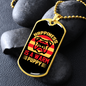 Happiness is a Warm Puppy Bulldog Head Necklace Stainless Steel or 18k Gold Dog Tag 24" Chain-Express Your Love Gifts