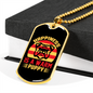 Happiness is a Warm Puppy Bulldog Head Necklace Stainless Steel or 18k Gold Dog Tag 24" Chain-Express Your Love Gifts