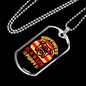 Happiness is a Warm Puppy Bulldog Head Necklace Stainless Steel or 18k Gold Dog Tag 24" Chain-Express Your Love Gifts