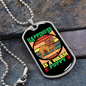 Happiness is a Warm Puppy Bulldog Necklace Stainless Steel or 18k Gold Dog Tag 24" Chain-Express Your Love Gifts