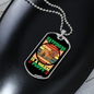 Happiness is a Warm Puppy Bulldog Necklace Stainless Steel or 18k Gold Dog Tag 24" Chain-Express Your Love Gifts