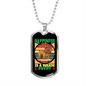Happiness is a Warm Puppy Bulldog Necklace Stainless Steel or 18k Gold Dog Tag 24" Chain-Express Your Love Gifts