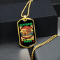 Happiness is a Warm Puppy Bulldog Necklace Stainless Steel or 18k Gold Dog Tag 24" Chain-Express Your Love Gifts