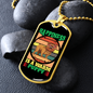 Happiness is a Warm Puppy Bulldog Necklace Stainless Steel or 18k Gold Dog Tag 24" Chain-Express Your Love Gifts