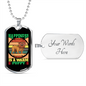 Happiness is a Warm Puppy Bulldog Necklace Stainless Steel or 18k Gold Dog Tag 24" Chain-Express Your Love Gifts