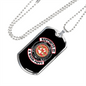 Happiness is a Warm Puppy Circle Necklace Stainless Steel or 18k Gold Dog Tag 24" Chain-Express Your Love Gifts