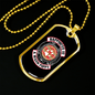 Happiness is a Warm Puppy Circle Necklace Stainless Steel or 18k Gold Dog Tag 24" Chain-Express Your Love Gifts