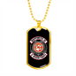 Happiness is a Warm Puppy Circle Necklace Stainless Steel or 18k Gold Dog Tag 24" Chain-Express Your Love Gifts