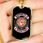 Happiness is a Warm Puppy Circle Necklace Stainless Steel or 18k Gold Dog Tag 24" Chain-Express Your Love Gifts