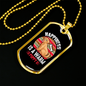 Happiness is a Warm Puppy Circle White Necklace Stainless Steel or 18k Gold Dog Tag 24" Chain-Express Your Love Gifts