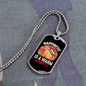 Happiness is a Warm Puppy Circle White Necklace Stainless Steel or 18k Gold Dog Tag 24" Chain-Express Your Love Gifts