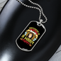Happiness is a Warm Puppy Dog House Necklace Stainless Steel or 18k Gold Dog Tag 24" Chain-Express Your Love Gifts