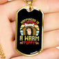 Happiness is a Warm Puppy Dog House Necklace Stainless Steel or 18k Gold Dog Tag 24" Chain-Express Your Love Gifts