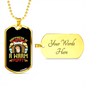 Happiness is a Warm Puppy Dog House Necklace Stainless Steel or 18k Gold Dog Tag 24" Chain-Express Your Love Gifts