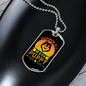 Happiness is a Warm Puppy Head Necklace Stainless Steel or 18k Gold Dog Tag 24" Chain-Express Your Love Gifts