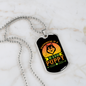 Happiness is a Warm Puppy Head Necklace Stainless Steel or 18k Gold Dog Tag 24" Chain-Express Your Love Gifts