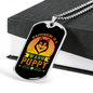 Happiness is a Warm Puppy Head Necklace Stainless Steel or 18k Gold Dog Tag 24" Chain-Express Your Love Gifts