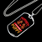 Happiness is a Warm Puppy Hearts Necklace Stainless Steel or 18k Gold Dog Tag 24" Chain-Express Your Love Gifts