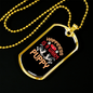 Happiness is a Warm Puppy Necklace Stainless Steel or 18k Gold Dog Tag 24" Chain-Express Your Love Gifts