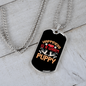 Happiness is a Warm Puppy Necklace Stainless Steel or 18k Gold Dog Tag 24" Chain-Express Your Love Gifts