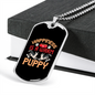 Happiness is a Warm Puppy Necklace Stainless Steel or 18k Gold Dog Tag 24" Chain-Express Your Love Gifts