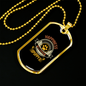 Happiness is a Warm Puppy Paw Necklace Stainless Steel or 18k Gold Dog Tag 24" Chain-Express Your Love Gifts
