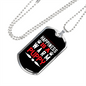 Happiness is a Warm Puppy Plain Necklace Stainless Steel or 18k Gold Dog Tag 24" Chain-Express Your Love Gifts
