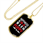 Happiness is a Warm Puppy Plain Necklace Stainless Steel or 18k Gold Dog Tag 24" Chain-Express Your Love Gifts